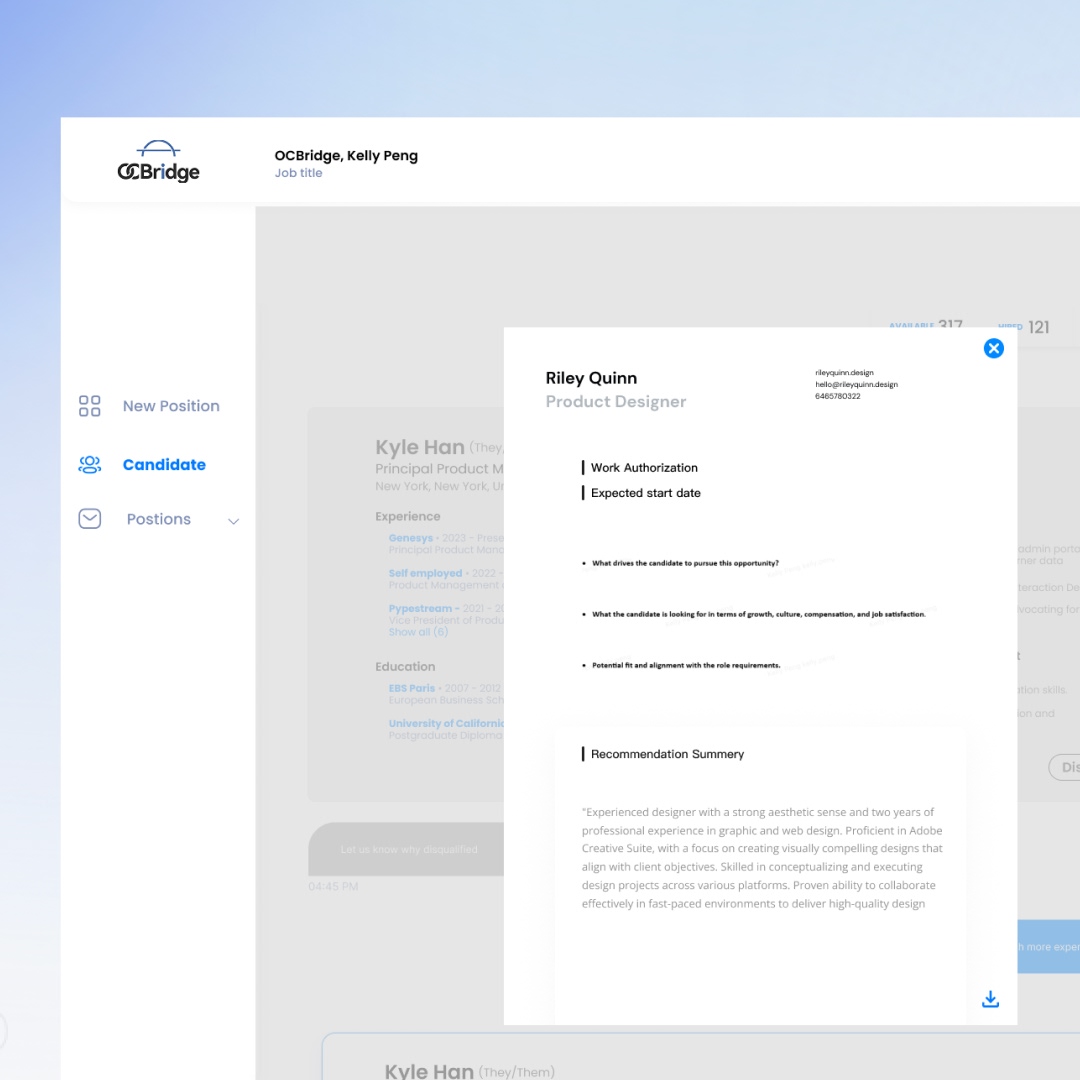 Client report screen